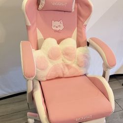 PU Leather Gaming Chair Office Desk Computer Chairs, Pink