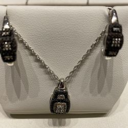 Lady’s Pendant with Black Diamonds