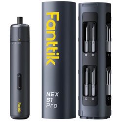 Fanttik S1 Pro Electric Screwdriver, Power Screwdriver with16 S2 Steel Bits, 3 Torque Settings, Max 6 N.m, 2000mAh Battery, LED Light & 1/4''Hex, Idea