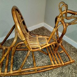 1950 RATTAN Rocking Horse