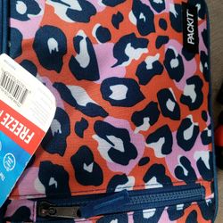 PackIt Freezable Classic Lunch Box, Wild Leopard Orange

