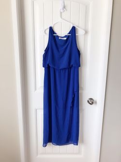 Blue Sleeveless Maxi Dress