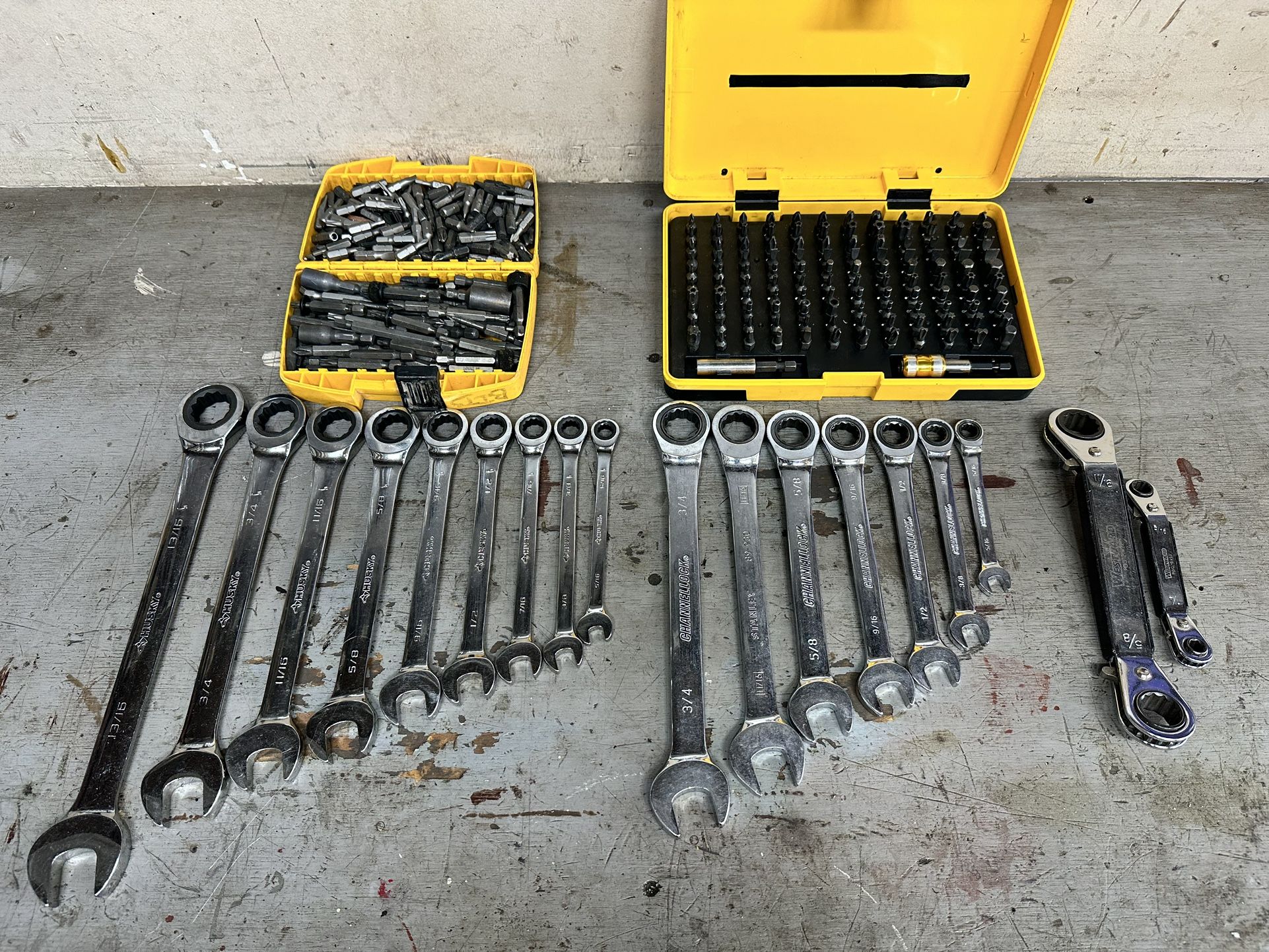 Ratcheting Wrenches, Bit Set, and Misc Bits