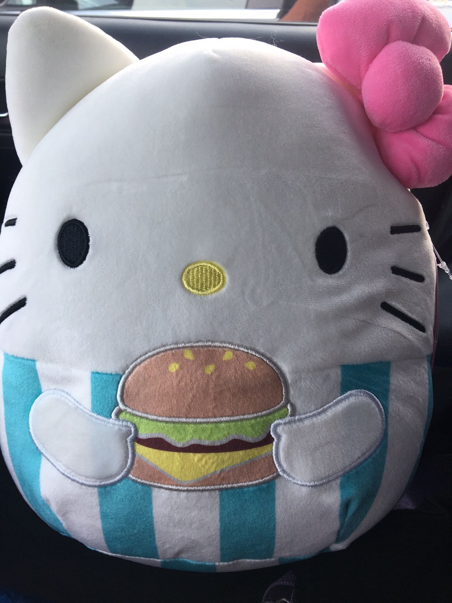 Squishmallow Hello Kitty With Hamburger 10”