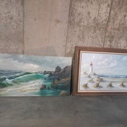 Pair Of Seascape Paintings 