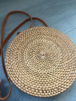 Bali Rattan Round Crossbody Bag