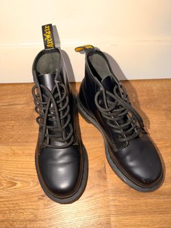Dr. Martens Black Leather Lace-Up Boots