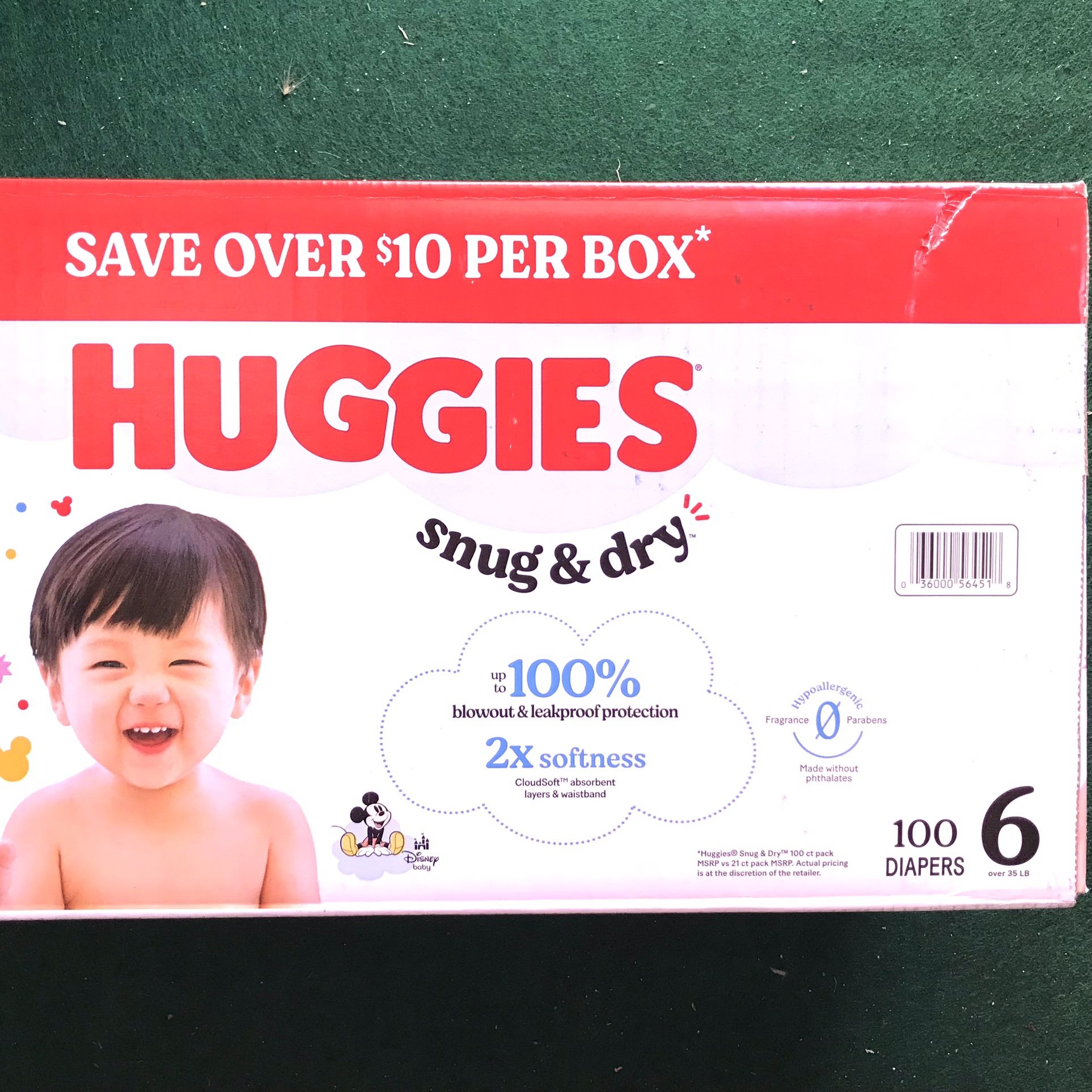 Huggies Snug Dry Size 6/100 Diapers