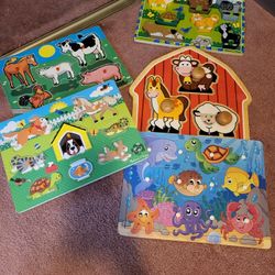 Kids puzzles bundle toddler baby Melissa & Doug