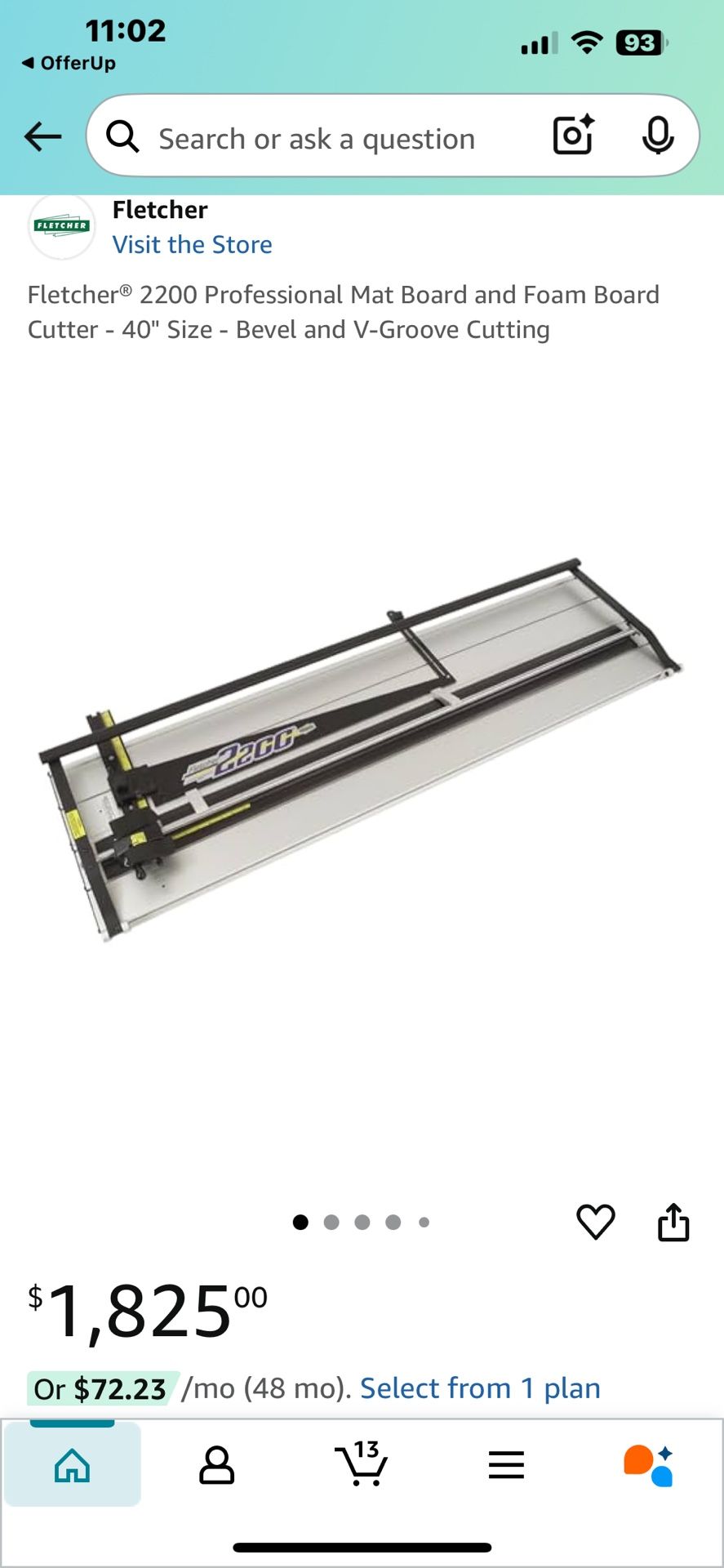 Fletcher 2100 Professional 48” Mat Cutter 