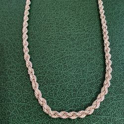 925 Sterling Silver Rope Chain 19 Inch 31 Grams 
