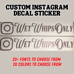 Instagram Vinyl Decal Sticker For Car Window Back Windshield 
