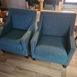 Studded Armchairs (2) BEST OFFER ACCEPTED 