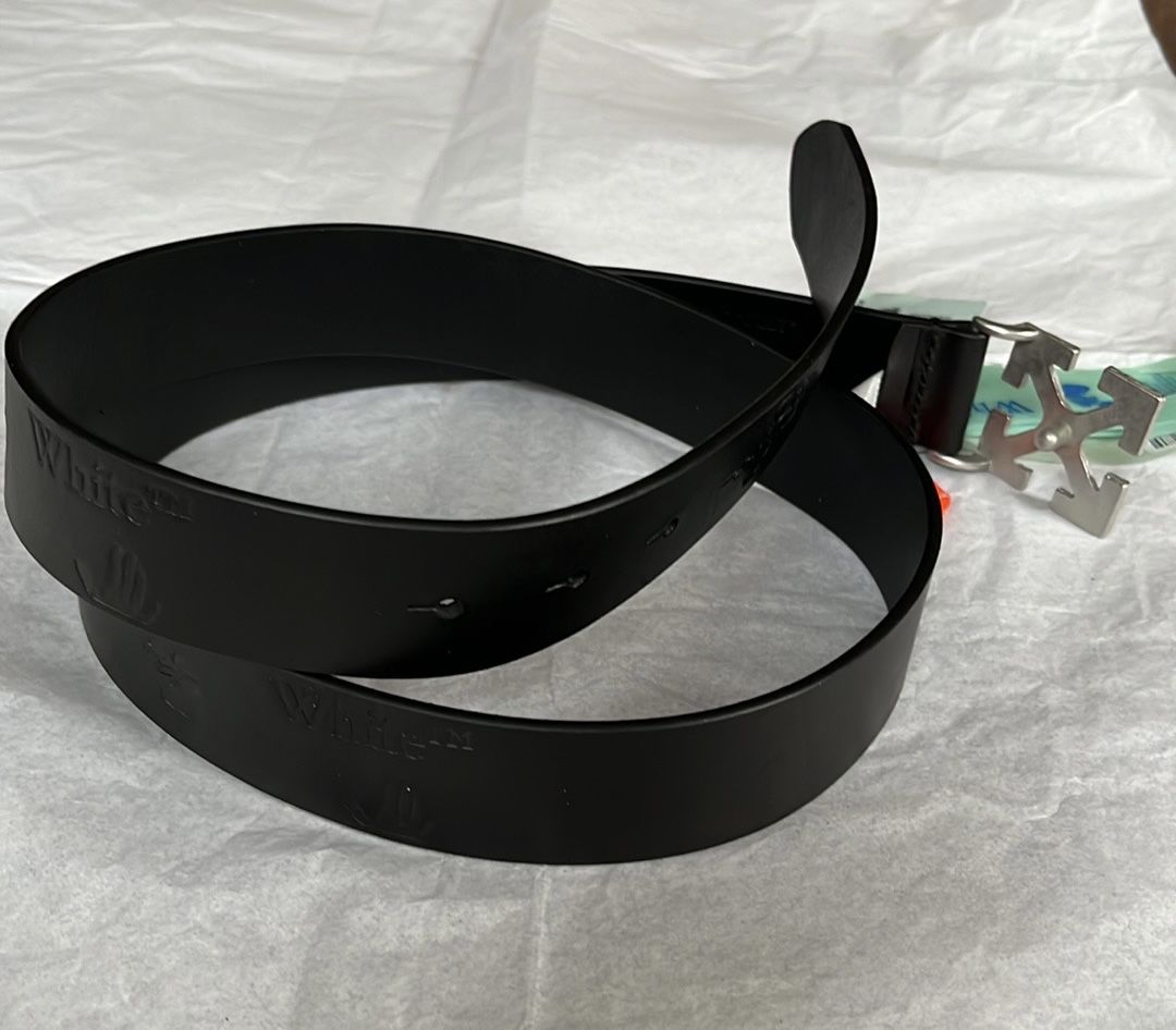 Off-White Arrow Reversible Leather Belt, Black, Women's, 32in / 80cm, Belts Leather Belts