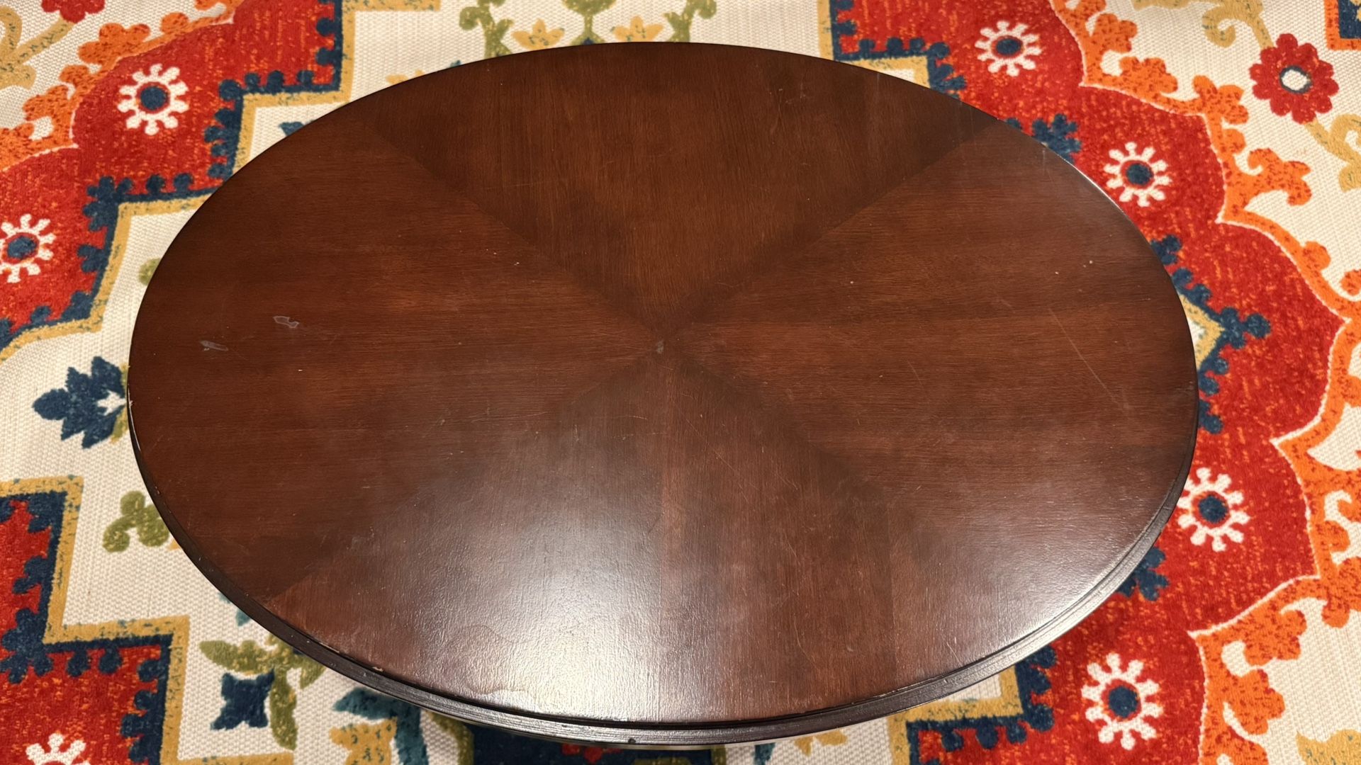 Oval Solid Wood Coffee Table