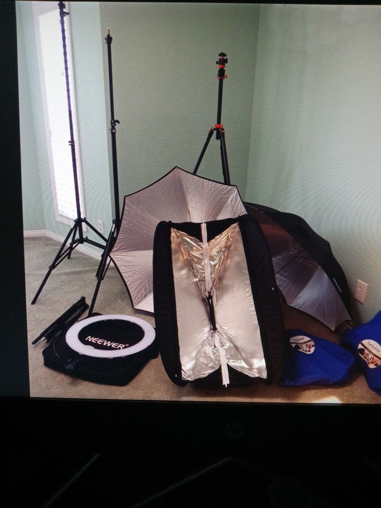 Photo Studio Light Stand Tripod Softbox Umbrella Bundle Manfrotto K&f Concept Matthews