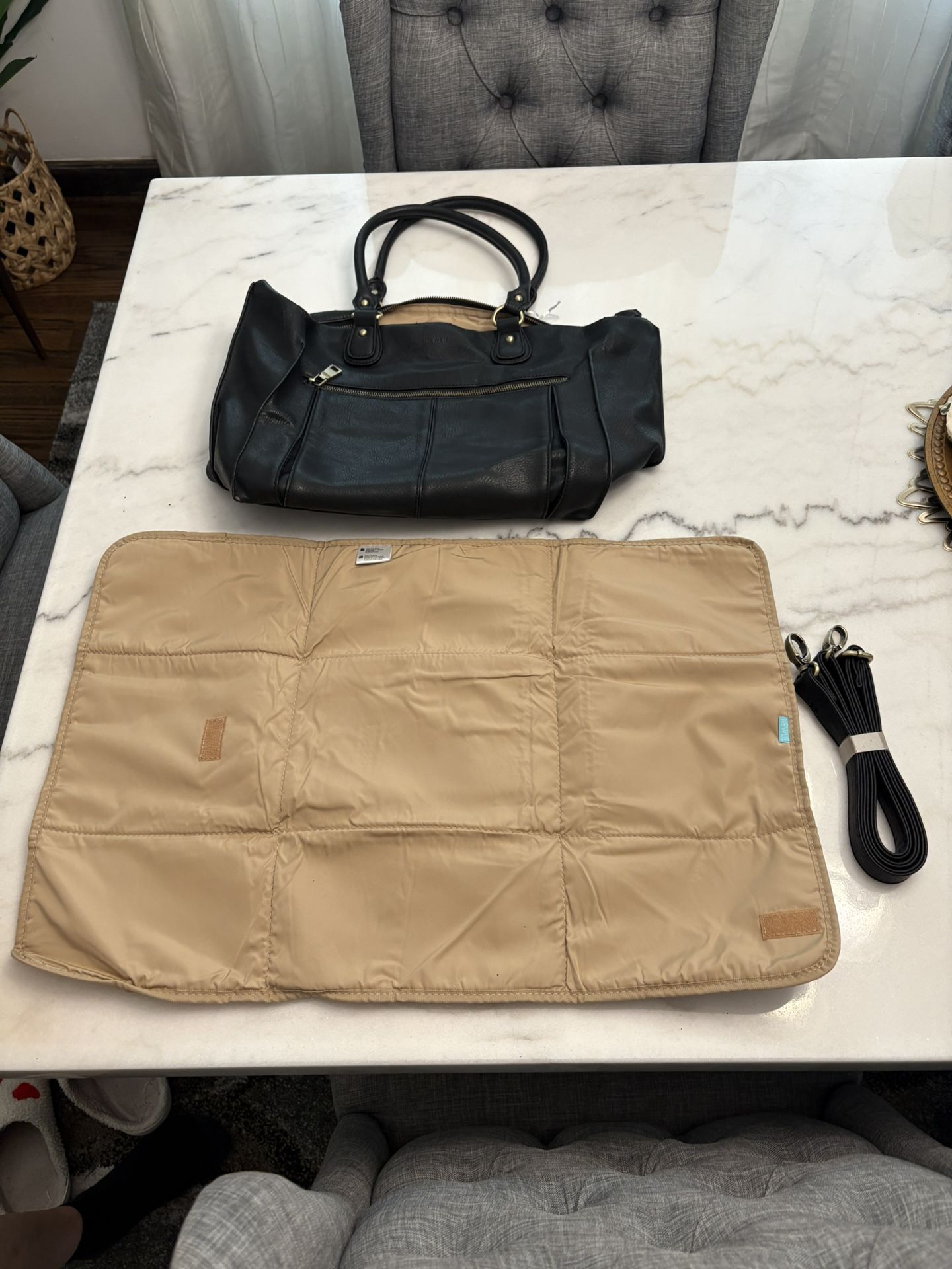 Newlie Accessories Leather Diaper Bag