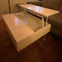White Gloss, Lift Top Coffee Table, 