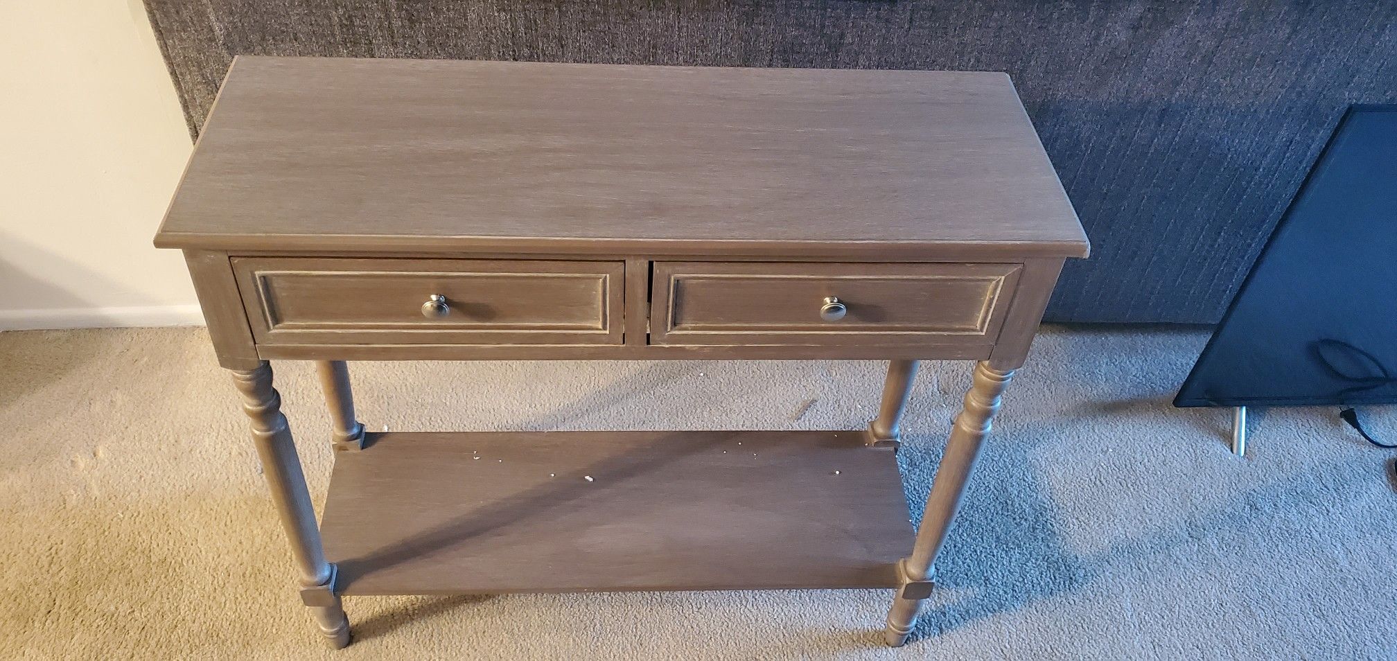 End table 35.5" wide x 32" high x 13" deep