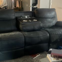 Black Sofa (with Charging Port)