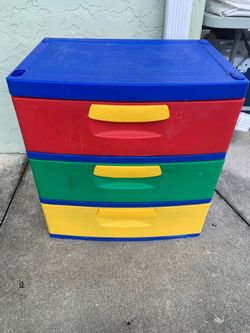 Heavy Duty Storage Drawers toys  primary colors