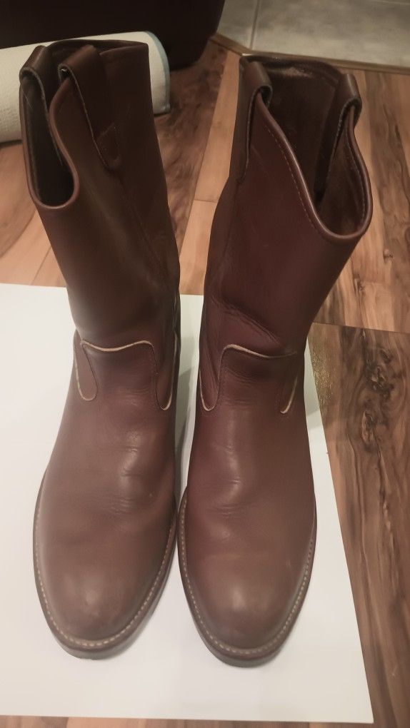 Men's Iron Age, Steel-toe Tan Boots Size 12