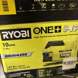 RYOBI ONE+ HP 18V 1/4 hp Cordless Battery Powered Transfer Pump with 2.0 Ah Battery and Charger