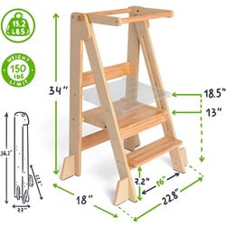 Brand new Montessori Wood Adjustable toddler tower / kitchen helper  