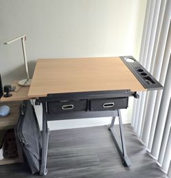 Height Adjustable Drafting Table Drawing Table