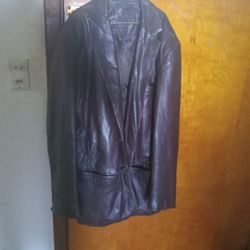 Men's Leather Blazer