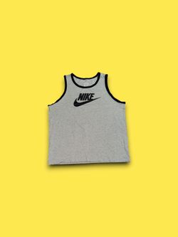 The Nike tee big club logo tank top grey mens large
