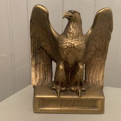 Brass Eagle Paperweight 1776 Conmemorative 