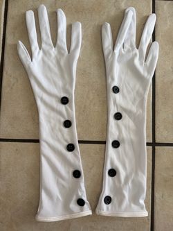 White Long Gloves