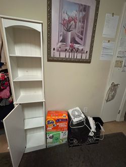 White bookshelf