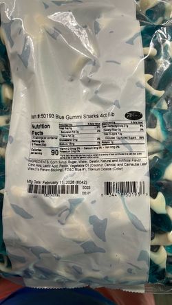 Blue gummy sharks
