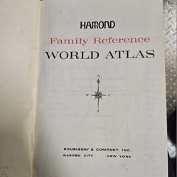 Vintage Reference World Atlas Book