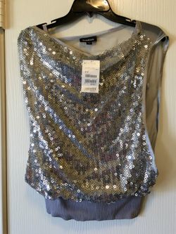 Brand new Bebe silver sequence top