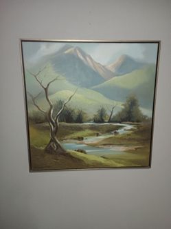 Landscape Oil Painting by Valerie Matthews Whiteford, 31 1/8 w x 31 1/8 L, $80.00