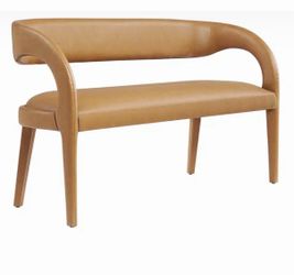 Vegan Leather Accent Bench