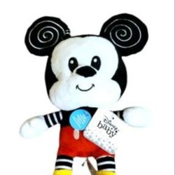 New W/Tags Micky Mouse Disney Baby Soft Black & White Stuffed Collection Adults 