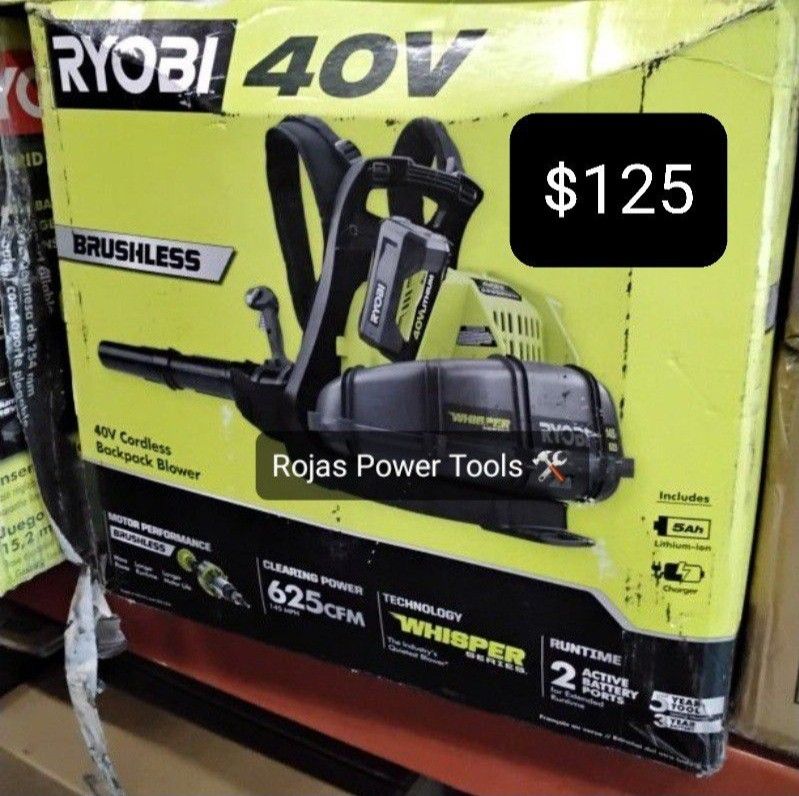 RYOBI 40V BRUSHLESS CORDLESS BACKPACK BLOWER (TOOL-ONLY)