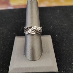 10k Diamond Ring,Sz 7
