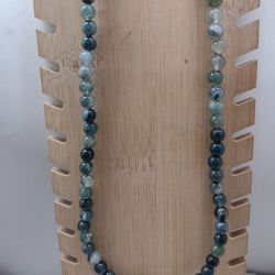 Moss Agate Stretchy Necklace/ Bracelet