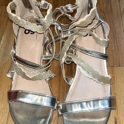SO Kids Gold Strappy Sandals