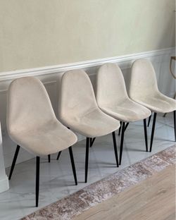 Beige dinning chairs