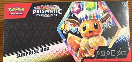 Prismatic evolutions surprise box (new) (sealed)
