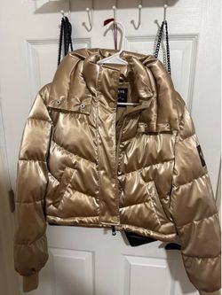 true religion gold puffer