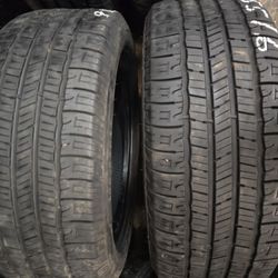 2 Tires 205.55.16 Good Year Reliant 90 % Tread Dot 2124