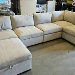 Modular Sectional Couch Sofa With Storage Ottoman 