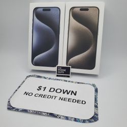 New Apple iPhone 15 Pro Max Unlocked For All Carriers - 90 DAY WARRANTY - $1 DOWN - NO CREDIT NEEDED 